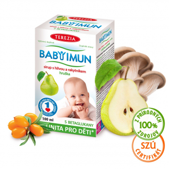 BABY IMUN sirup s hlivou a rakytníkom - hruška