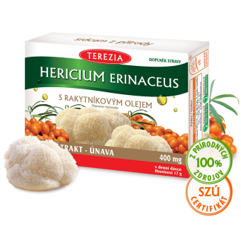 Hericium erinaceus s rakytníkovým olejom