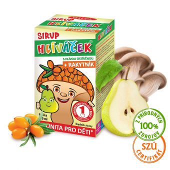HLIVIAČIK sirup s hlivou a rakytníkom - HRUŠKA