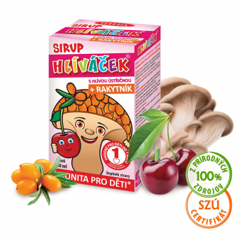 HLIVIAČIK sirup s hlivou a rakytníkom - VIŠŇA