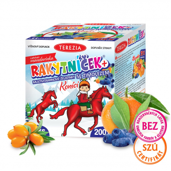 RAKYTNÍČEK+ multivitamínové želatínky so zemolezom - KONÍKY