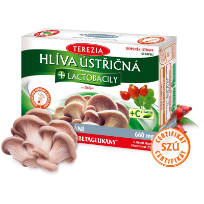 Hliva ustricovitá + lactobacily 60 kapsúl