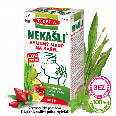 NEKAŠLI 100% prírodný bylinný sirup na kašeľ