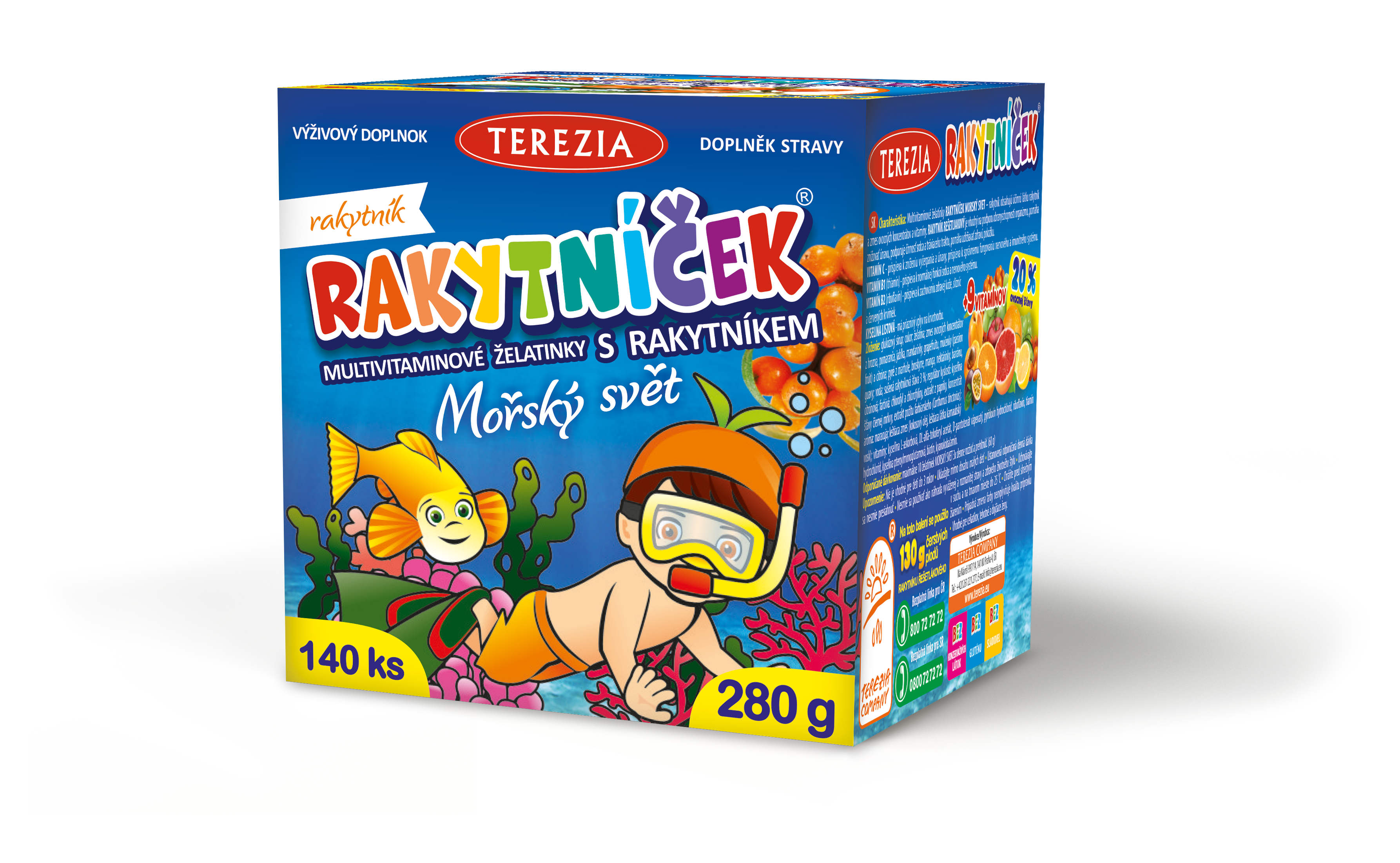 Balenie TEREZIA RAKYTNÍČEK multivitamínové želatínky s&nbsp;rakytníkom Morský svet
