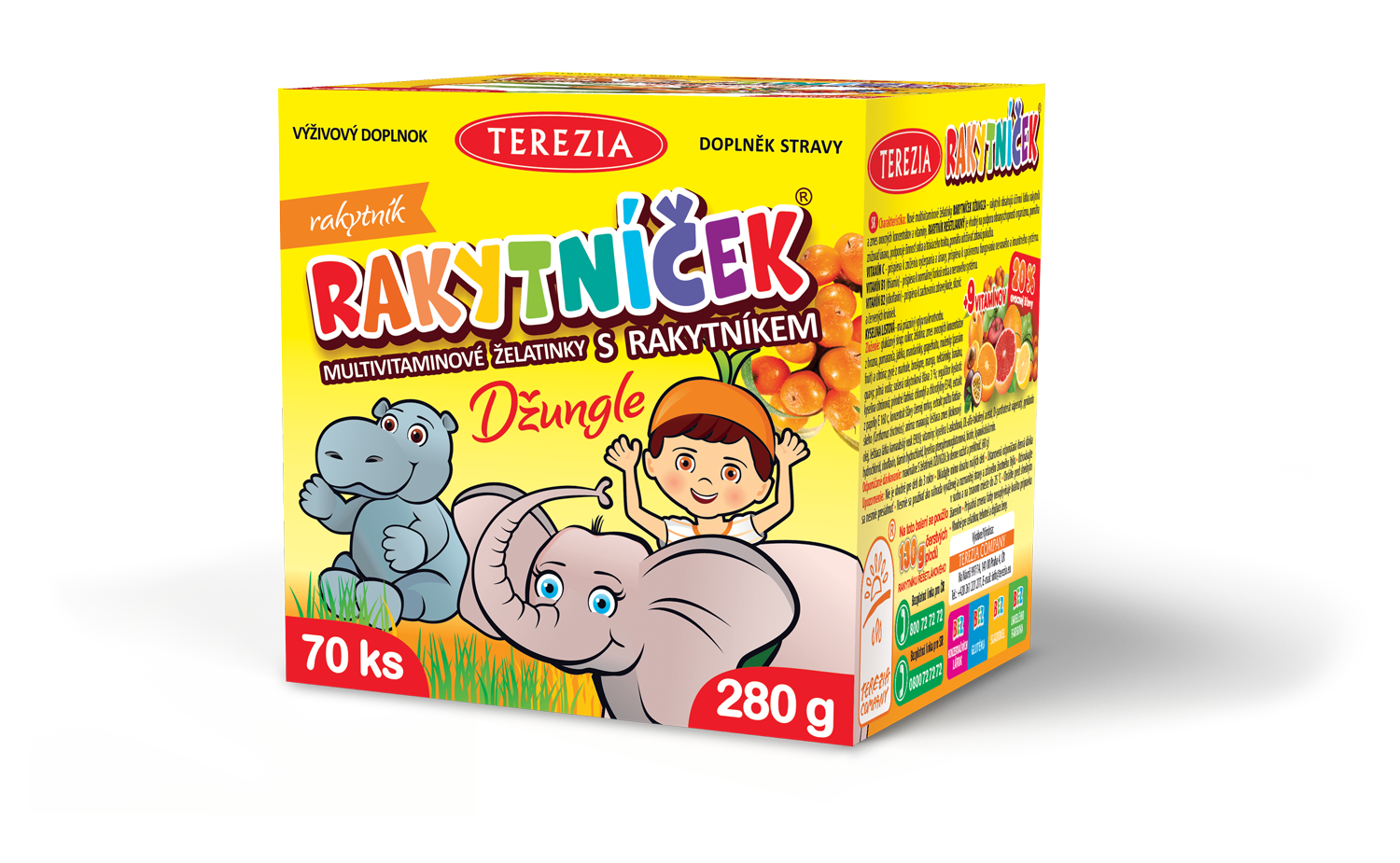 Balenie TEREZIA RAKYTNÍČEK multivitamínové želatínky s&nbsp;rakytníkom Džungľa