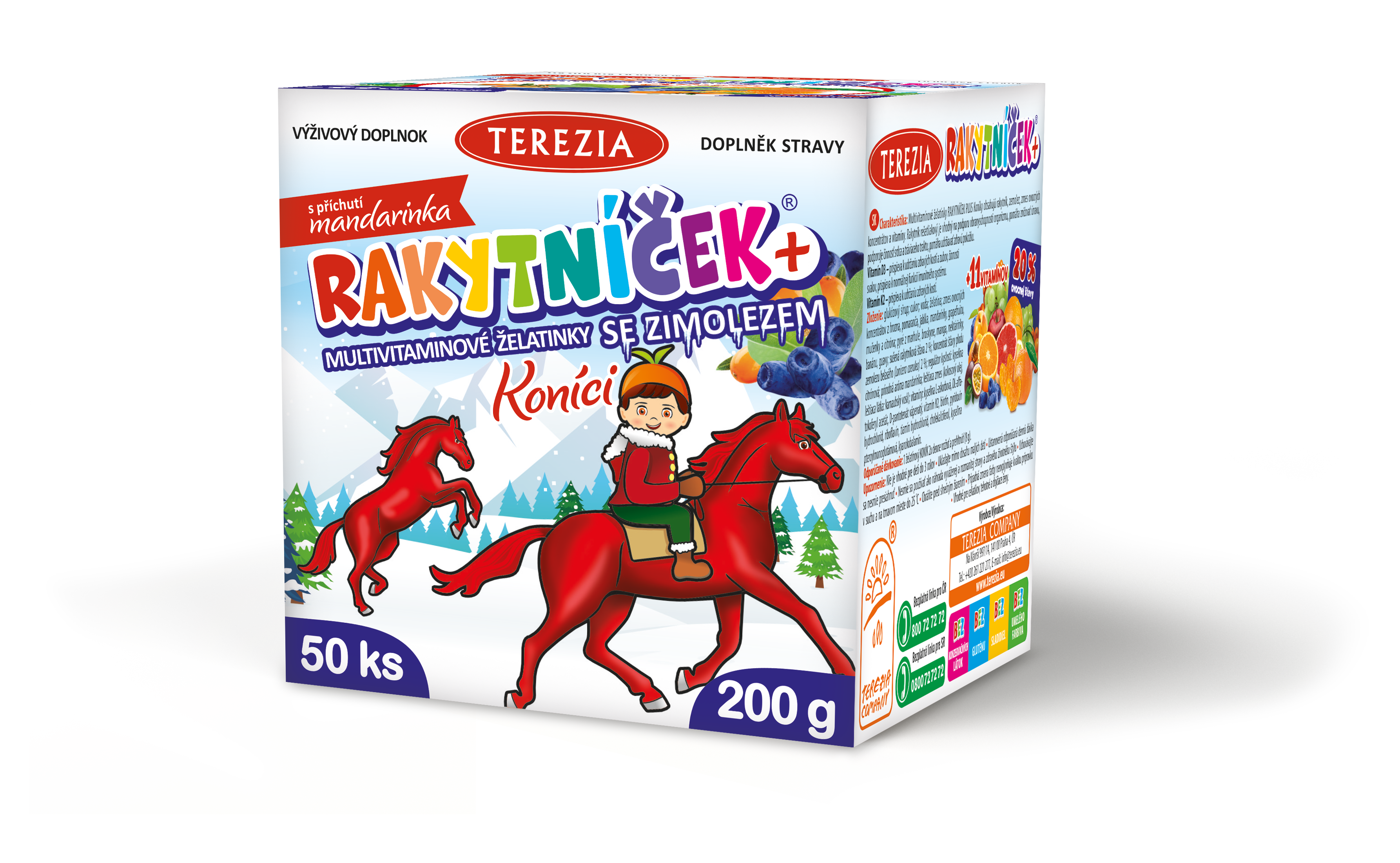 Balenie TEREZIA RAKYTNÍČEK+ multivitamínové želatínky so zemolezom Koníky