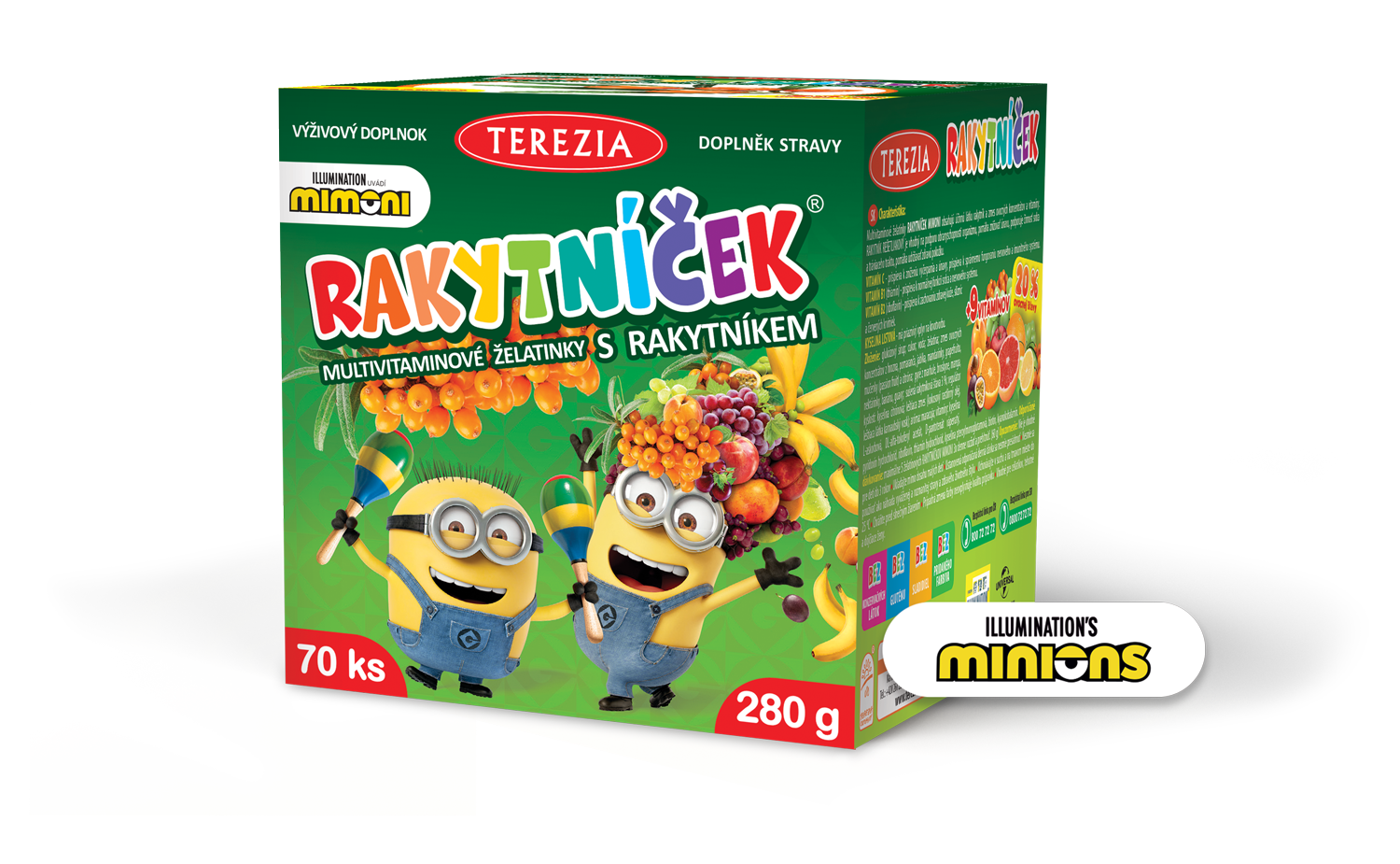 Balenie TEREZIA RAKYTNÍČEK multivitamínové želatínky s&nbsp;rakytníkom Mimoni